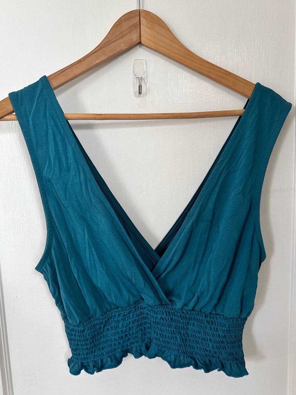Urban Outfitters V Neck Smocked Waist Surplice Top